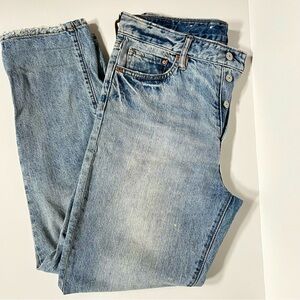 H&M &Denim Button fly Vintage Fit High Waist Cropped Jeans